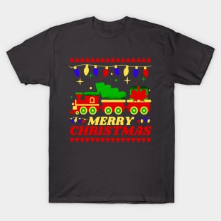 Merry Christmas vintage ugly snow lamps T-Shirt